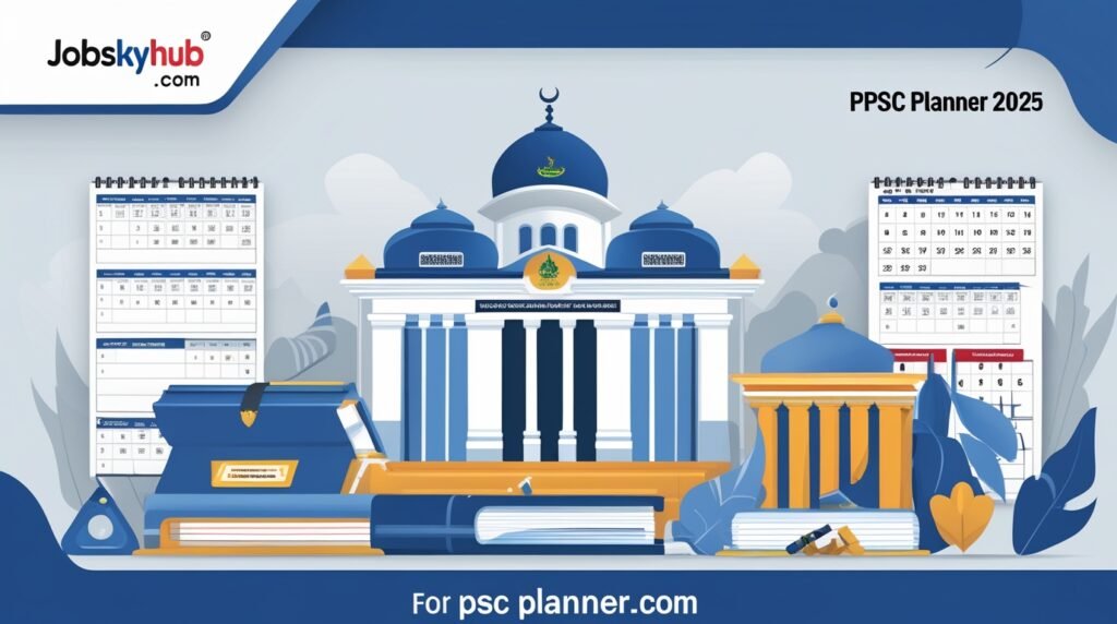 Candidates preparing for Punjab government jobs using the latest PPSC Planner 2025 guidelines and timeline, presented by JobSkyHub.com.