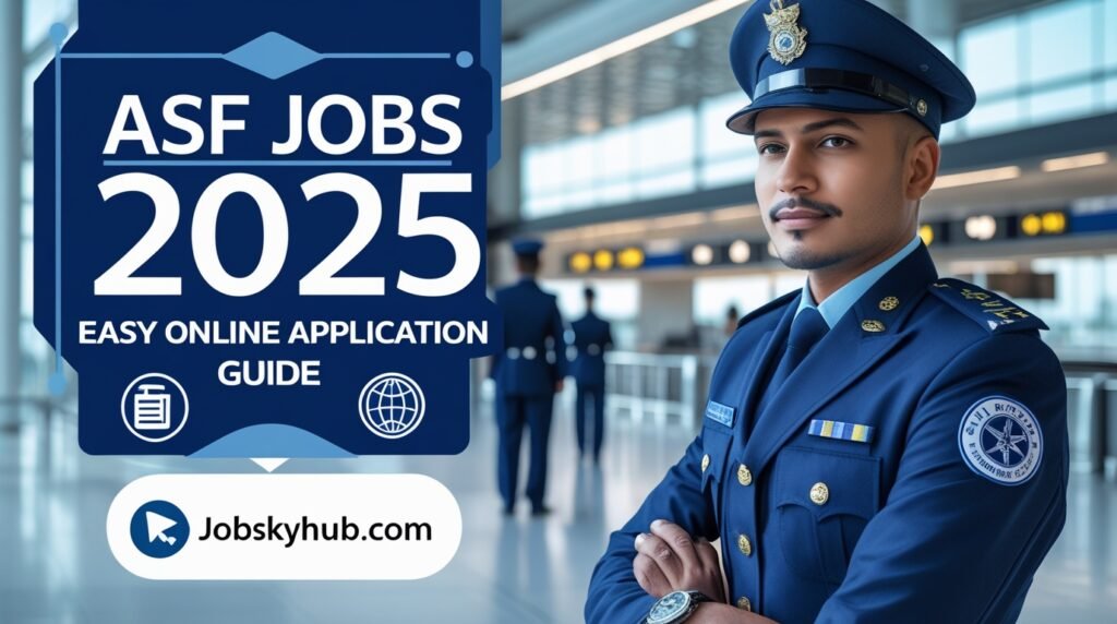 ASF officers ensuring airport security – ASF Jobs 2025 recruitment visual