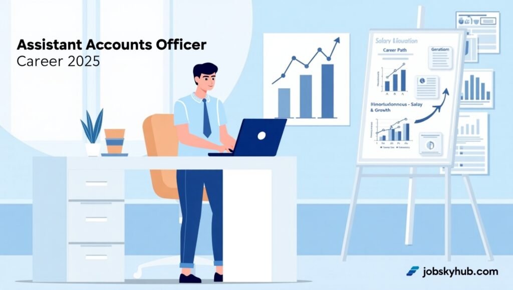 Young professional using Tally accounting software to manage finances on laptop