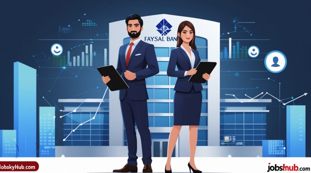 Faysal Bank employee using advanced digital banking software on computer