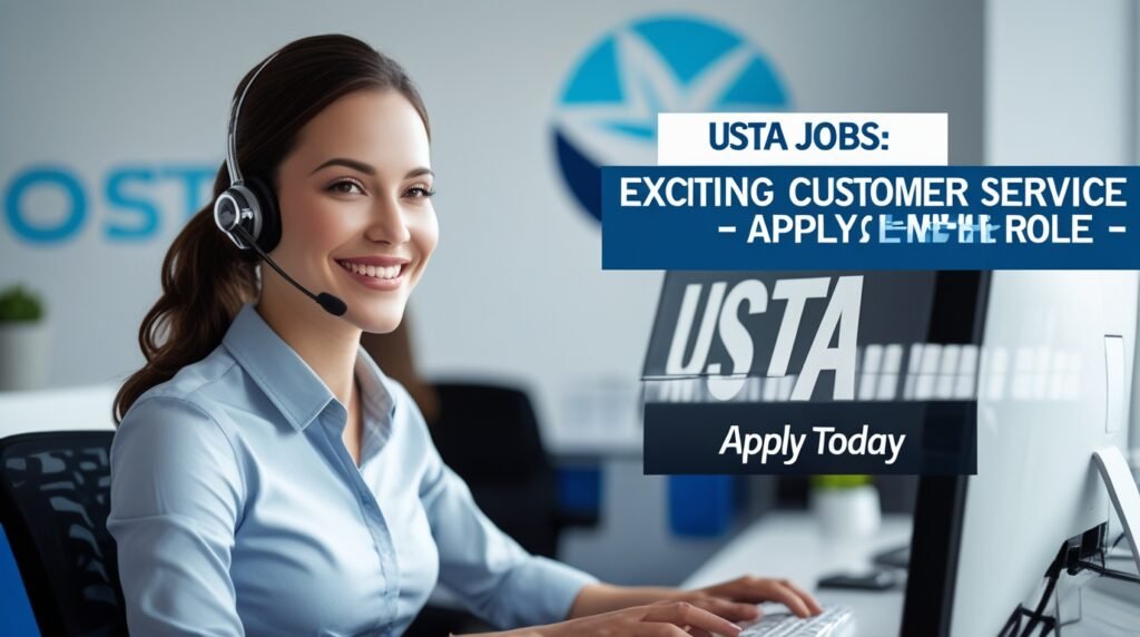 USTA employees collaborating in a modern office, showcasing teamwork and career opportunities at USTA.