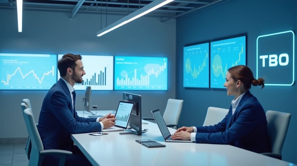 Friendly staff welcoming families at TBO Bank branch