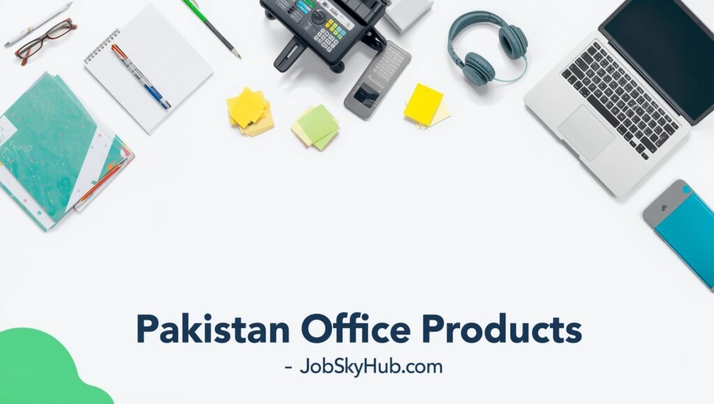 Ergonomic office chair and desk as part of Pakistan office products – JobSkyHub.com.